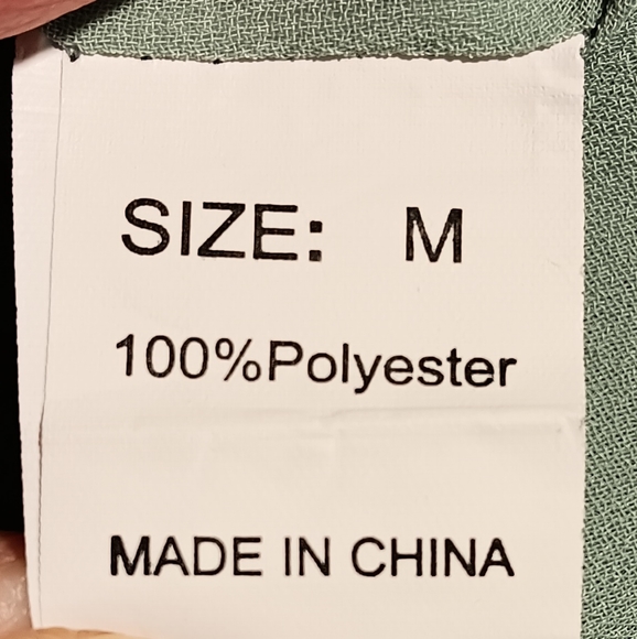 Dokotoo EUC Women's Short Sleeve Lacy Blouse, Medium, Minty Sage Green - Picture 3 of 4